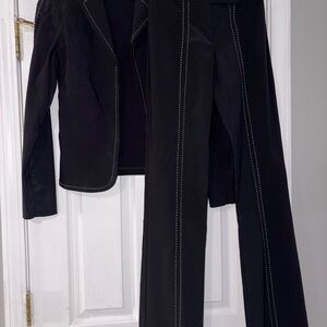 Cache Black Pantsuit with White Detailing